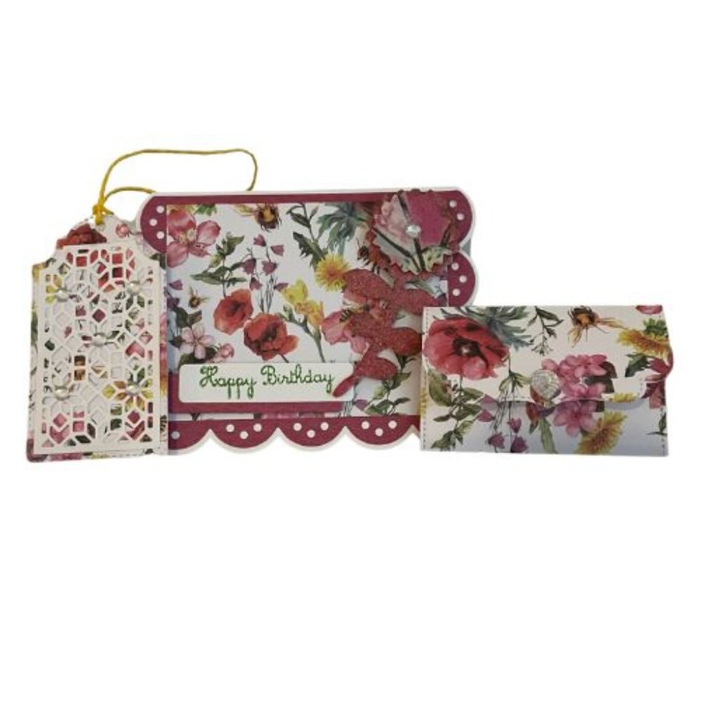 Handmade Happy Birthday Bee Greeting Card, Gift Tag and Gift Card Holder (3)